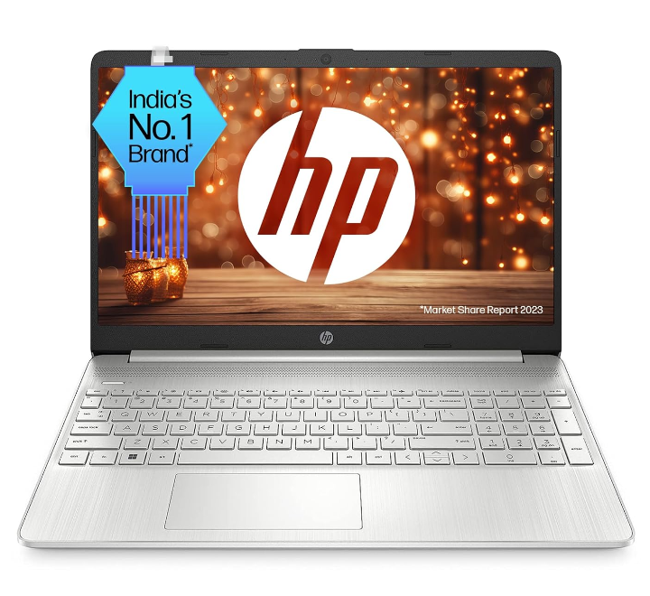 HP Laptop 15s, AMD Ryzen 5 5500U, 15.6-inch (39.6 cm), FHD, 8GB DDR4, 512GB SSD, AMD Radeon Graphics, Thin & Light, Dual Speakers (Win 11, MSO 2021, Silver, 1.69 kg), eq2223AU